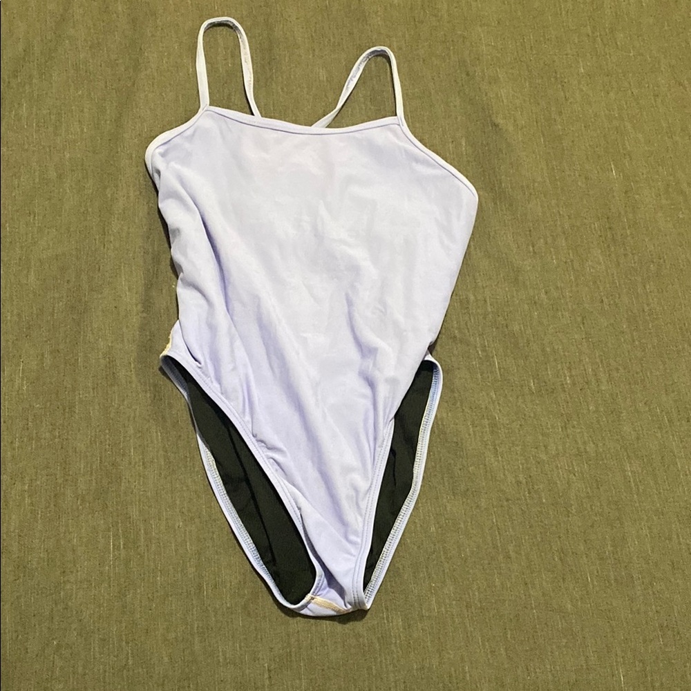 Jolyn Purple and Black One Piece Swimsuit Athletic Design